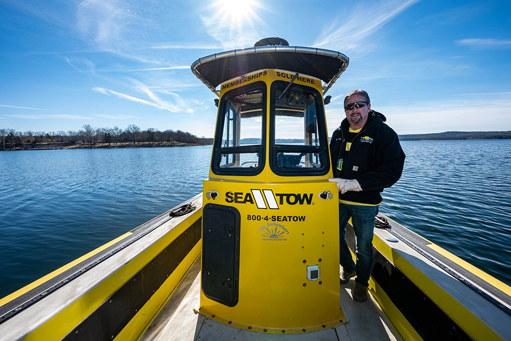 Captain Jim Pulley's Sea Tow service on Table Rock Lake works with 1,500-2,200 members a year.